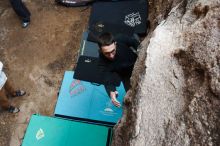 Bouldering in Hueco Tanks on 01/18/2019 with Blue Lizard Climbing and Yoga

Filename: SRM_20190118_1239360.jpg
Aperture: f/6.3
Shutter Speed: 1/125
Body: Canon EOS-1D Mark II
Lens: Canon EF 16-35mm f/2.8 L