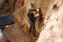 Bouldering in Hueco Tanks on 01/18/2019 with Blue Lizard Climbing and Yoga

Filename: SRM_20190118_1253260.jpg
Aperture: f/2.8
Shutter Speed: 1/250
Body: Canon EOS-1D Mark II
Lens: Canon EF 50mm f/1.8 II