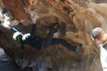 Bouldering in Hueco Tanks on 01/18/2019 with Blue Lizard Climbing and Yoga

Filename: SRM_20190118_1309540.jpg
Aperture: f/2.8
Shutter Speed: 1/200
Body: Canon EOS-1D Mark II
Lens: Canon EF 50mm f/1.8 II