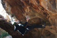 Bouldering in Hueco Tanks on 01/18/2019 with Blue Lizard Climbing and Yoga

Filename: SRM_20190118_1310020.jpg
Aperture: f/2.8
Shutter Speed: 1/250
Body: Canon EOS-1D Mark II
Lens: Canon EF 50mm f/1.8 II