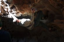 Bouldering in Hueco Tanks on 01/18/2019 with Blue Lizard Climbing and Yoga

Filename: SRM_20190118_1315050.jpg
Aperture: f/2.8
Shutter Speed: 1/640
Body: Canon EOS-1D Mark II
Lens: Canon EF 50mm f/1.8 II