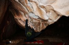 Bouldering in Hueco Tanks on 01/18/2019 with Blue Lizard Climbing and Yoga

Filename: SRM_20190118_1403100.jpg
Aperture: f/8.0
Shutter Speed: 1/250
Body: Canon EOS-1D Mark II
Lens: Canon EF 16-35mm f/2.8 L