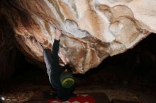 Bouldering in Hueco Tanks on 01/18/2019 with Blue Lizard Climbing and Yoga

Filename: SRM_20190118_1404050.jpg
Aperture: f/8.0
Shutter Speed: 1/250
Body: Canon EOS-1D Mark II
Lens: Canon EF 16-35mm f/2.8 L