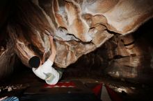 Bouldering in Hueco Tanks on 01/18/2019 with Blue Lizard Climbing and Yoga

Filename: SRM_20190118_1415230.jpg
Aperture: f/8.0
Shutter Speed: 1/250
Body: Canon EOS-1D Mark II
Lens: Canon EF 16-35mm f/2.8 L