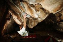 Bouldering in Hueco Tanks on 01/18/2019 with Blue Lizard Climbing and Yoga

Filename: SRM_20190118_1433450.jpg
Aperture: f/8.0
Shutter Speed: 1/250
Body: Canon EOS-1D Mark II
Lens: Canon EF 16-35mm f/2.8 L