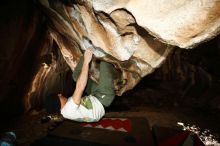 Bouldering in Hueco Tanks on 01/18/2019 with Blue Lizard Climbing and Yoga

Filename: SRM_20190118_1442410.jpg
Aperture: f/8.0
Shutter Speed: 1/250
Body: Canon EOS-1D Mark II
Lens: Canon EF 16-35mm f/2.8 L