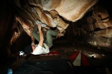 Bouldering in Hueco Tanks on 01/18/2019 with Blue Lizard Climbing and Yoga

Filename: SRM_20190118_1517560.jpg
Aperture: f/8.0
Shutter Speed: 1/250
Body: Canon EOS-1D Mark II
Lens: Canon EF 16-35mm f/2.8 L