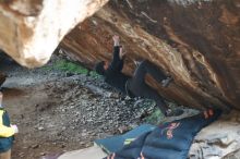 Bouldering in Hueco Tanks on 01/18/2019 with Blue Lizard Climbing and Yoga

Filename: SRM_20190118_1558150.jpg
Aperture: f/1.8
Shutter Speed: 1/100
Body: Canon EOS-1D Mark II
Lens: Canon EF 50mm f/1.8 II