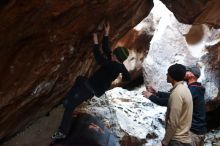 Bouldering in Hueco Tanks on 01/18/2019 with Blue Lizard Climbing and Yoga

Filename: SRM_20190118_1603060.jpg
Aperture: f/2.8
Shutter Speed: 1/125
Body: Canon EOS-1D Mark II
Lens: Canon EF 50mm f/1.8 II