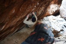 Bouldering in Hueco Tanks on 01/18/2019 with Blue Lizard Climbing and Yoga

Filename: SRM_20190118_1605260.jpg
Aperture: f/2.0
Shutter Speed: 1/125
Body: Canon EOS-1D Mark II
Lens: Canon EF 50mm f/1.8 II