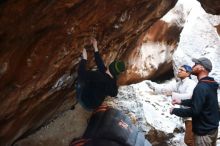 Bouldering in Hueco Tanks on 01/18/2019 with Blue Lizard Climbing and Yoga

Filename: SRM_20190118_1607060.jpg
Aperture: f/2.0
Shutter Speed: 1/125
Body: Canon EOS-1D Mark II
Lens: Canon EF 50mm f/1.8 II