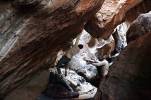 Bouldering in Hueco Tanks on 01/18/2019 with Blue Lizard Climbing and Yoga

Filename: SRM_20190118_1612150.jpg
Aperture: f/3.5
Shutter Speed: 1/160
Body: Canon EOS-1D Mark II
Lens: Canon EF 50mm f/1.8 II