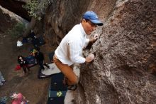 Bouldering in Hueco Tanks on 01/18/2019 with Blue Lizard Climbing and Yoga

Filename: SRM_20190118_1230320.jpg
Aperture: f/5.6
Shutter Speed: 1/160
Body: Canon EOS-1D Mark II
Lens: Canon EF 16-35mm f/2.8 L