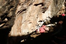 Bouldering in Hueco Tanks on 01/18/2019 with Blue Lizard Climbing and Yoga

Filename: SRM_20190118_1300480.jpg
Aperture: f/5.0
Shutter Speed: 1/1000
Body: Canon EOS-1D Mark II
Lens: Canon EF 50mm f/1.8 II