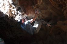 Bouldering in Hueco Tanks on 01/18/2019 with Blue Lizard Climbing and Yoga

Filename: SRM_20190118_1306160.jpg
Aperture: f/2.8
Shutter Speed: 1/320
Body: Canon EOS-1D Mark II
Lens: Canon EF 50mm f/1.8 II