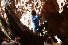 Bouldering in Hueco Tanks on 01/18/2019 with Blue Lizard Climbing and Yoga

Filename: SRM_20190118_1312360.jpg
Aperture: f/2.8
Shutter Speed: 1/1000
Body: Canon EOS-1D Mark II
Lens: Canon EF 50mm f/1.8 II