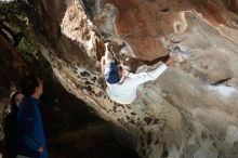 Bouldering in Hueco Tanks on 01/18/2019 with Blue Lizard Climbing and Yoga

Filename: SRM_20190118_1322250.jpg
Aperture: f/5.6
Shutter Speed: 1/200
Body: Canon EOS-1D Mark II
Lens: Canon EF 50mm f/1.8 II