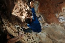 Bouldering in Hueco Tanks on 01/18/2019 with Blue Lizard Climbing and Yoga

Filename: SRM_20190118_1327210.jpg
Aperture: f/6.3
Shutter Speed: 1/250
Body: Canon EOS-1D Mark II
Lens: Canon EF 50mm f/1.8 II