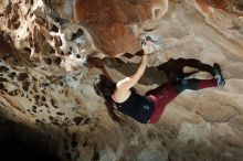 Bouldering in Hueco Tanks on 01/18/2019 with Blue Lizard Climbing and Yoga

Filename: SRM_20190118_1328550.jpg
Aperture: f/6.3
Shutter Speed: 1/250
Body: Canon EOS-1D Mark II
Lens: Canon EF 50mm f/1.8 II