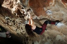 Bouldering in Hueco Tanks on 01/18/2019 with Blue Lizard Climbing and Yoga

Filename: SRM_20190118_1329020.jpg
Aperture: f/6.3
Shutter Speed: 1/250
Body: Canon EOS-1D Mark II
Lens: Canon EF 50mm f/1.8 II