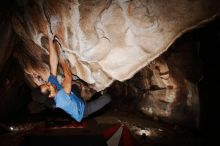 Bouldering in Hueco Tanks on 01/18/2019 with Blue Lizard Climbing and Yoga

Filename: SRM_20190118_1400200.jpg
Aperture: f/8.0
Shutter Speed: 1/250
Body: Canon EOS-1D Mark II
Lens: Canon EF 16-35mm f/2.8 L