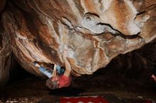 Bouldering in Hueco Tanks on 01/18/2019 with Blue Lizard Climbing and Yoga

Filename: SRM_20190118_1413520.jpg
Aperture: f/8.0
Shutter Speed: 1/250
Body: Canon EOS-1D Mark II
Lens: Canon EF 16-35mm f/2.8 L