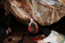 Bouldering in Hueco Tanks on 01/18/2019 with Blue Lizard Climbing and Yoga

Filename: SRM_20190118_1429210.jpg
Aperture: f/8.0
Shutter Speed: 1/250
Body: Canon EOS-1D Mark II
Lens: Canon EF 16-35mm f/2.8 L