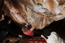 Bouldering in Hueco Tanks on 01/18/2019 with Blue Lizard Climbing and Yoga

Filename: SRM_20190118_1429310.jpg
Aperture: f/8.0
Shutter Speed: 1/250
Body: Canon EOS-1D Mark II
Lens: Canon EF 16-35mm f/2.8 L