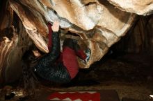 Bouldering in Hueco Tanks on 01/18/2019 with Blue Lizard Climbing and Yoga

Filename: SRM_20190118_1440540.jpg
Aperture: f/8.0
Shutter Speed: 1/250
Body: Canon EOS-1D Mark II
Lens: Canon EF 16-35mm f/2.8 L