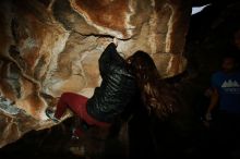 Bouldering in Hueco Tanks on 01/18/2019 with Blue Lizard Climbing and Yoga

Filename: SRM_20190118_1441270.jpg
Aperture: f/8.0
Shutter Speed: 1/250
Body: Canon EOS-1D Mark II
Lens: Canon EF 16-35mm f/2.8 L