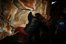 Bouldering in Hueco Tanks on 01/18/2019 with Blue Lizard Climbing and Yoga

Filename: SRM_20190118_1441280.jpg
Aperture: f/8.0
Shutter Speed: 1/250
Body: Canon EOS-1D Mark II
Lens: Canon EF 16-35mm f/2.8 L