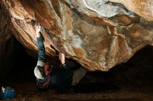 Bouldering in Hueco Tanks on 01/18/2019 with Blue Lizard Climbing and Yoga

Filename: SRM_20190118_1448270.jpg
Aperture: f/8.0
Shutter Speed: 1/250
Body: Canon EOS-1D Mark II
Lens: Canon EF 16-35mm f/2.8 L