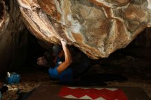 Bouldering in Hueco Tanks on 01/18/2019 with Blue Lizard Climbing and Yoga

Filename: SRM_20190118_1453230.jpg
Aperture: f/8.0
Shutter Speed: 1/250
Body: Canon EOS-1D Mark II
Lens: Canon EF 16-35mm f/2.8 L