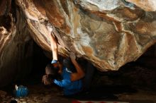 Bouldering in Hueco Tanks on 01/18/2019 with Blue Lizard Climbing and Yoga

Filename: SRM_20190118_1453280.jpg
Aperture: f/8.0
Shutter Speed: 1/250
Body: Canon EOS-1D Mark II
Lens: Canon EF 16-35mm f/2.8 L