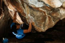 Bouldering in Hueco Tanks on 01/18/2019 with Blue Lizard Climbing and Yoga

Filename: SRM_20190118_1454120.jpg
Aperture: f/8.0
Shutter Speed: 1/250
Body: Canon EOS-1D Mark II
Lens: Canon EF 16-35mm f/2.8 L