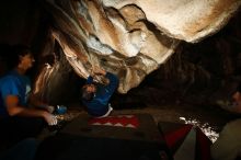 Bouldering in Hueco Tanks on 01/18/2019 with Blue Lizard Climbing and Yoga

Filename: SRM_20190118_1456120.jpg
Aperture: f/8.0
Shutter Speed: 1/250
Body: Canon EOS-1D Mark II
Lens: Canon EF 16-35mm f/2.8 L