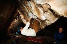 Bouldering in Hueco Tanks on 01/18/2019 with Blue Lizard Climbing and Yoga

Filename: SRM_20190118_1503530.jpg
Aperture: f/8.0
Shutter Speed: 1/250
Body: Canon EOS-1D Mark II
Lens: Canon EF 16-35mm f/2.8 L