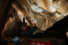 Bouldering in Hueco Tanks on 01/18/2019 with Blue Lizard Climbing and Yoga

Filename: SRM_20190118_1508130.jpg
Aperture: f/8.0
Shutter Speed: 1/250
Body: Canon EOS-1D Mark II
Lens: Canon EF 16-35mm f/2.8 L