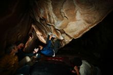 Bouldering in Hueco Tanks on 01/18/2019 with Blue Lizard Climbing and Yoga

Filename: SRM_20190118_1511010.jpg
Aperture: f/8.0
Shutter Speed: 1/250
Body: Canon EOS-1D Mark II
Lens: Canon EF 16-35mm f/2.8 L