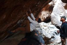 Bouldering in Hueco Tanks on 01/18/2019 with Blue Lizard Climbing and Yoga

Filename: SRM_20190118_1604100.jpg
Aperture: f/2.8
Shutter Speed: 1/125
Body: Canon EOS-1D Mark II
Lens: Canon EF 50mm f/1.8 II