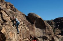 Bouldering in Hueco Tanks on 01/19/2019 with Blue Lizard Climbing and Yoga

Filename: SRM_20190119_1107240.jpg
Aperture: f/5.0
Shutter Speed: 1/500
Body: Canon EOS-1D Mark II
Lens: Canon EF 50mm f/1.8 II