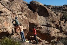 Bouldering in Hueco Tanks on 01/19/2019 with Blue Lizard Climbing and Yoga

Filename: SRM_20190119_1111010.jpg
Aperture: f/6.3
Shutter Speed: 1/250
Body: Canon EOS-1D Mark II
Lens: Canon EF 50mm f/1.8 II
