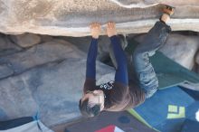 Bouldering in Hueco Tanks on 01/19/2019 with Blue Lizard Climbing and Yoga

Filename: SRM_20190119_1118110.jpg
Aperture: f/3.2
Shutter Speed: 1/500
Body: Canon EOS-1D Mark II
Lens: Canon EF 50mm f/1.8 II