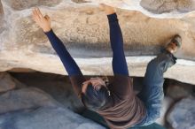 Bouldering in Hueco Tanks on 01/19/2019 with Blue Lizard Climbing and Yoga

Filename: SRM_20190119_1118160.jpg
Aperture: f/3.2
Shutter Speed: 1/500
Body: Canon EOS-1D Mark II
Lens: Canon EF 50mm f/1.8 II