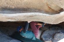 Bouldering in Hueco Tanks on 01/19/2019 with Blue Lizard Climbing and Yoga

Filename: SRM_20190119_1120130.jpg
Aperture: f/3.5
Shutter Speed: 1/500
Body: Canon EOS-1D Mark II
Lens: Canon EF 50mm f/1.8 II
