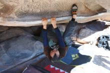 Bouldering in Hueco Tanks on 01/19/2019 with Blue Lizard Climbing and Yoga

Filename: SRM_20190119_1135250.jpg
Aperture: f/5.0
Shutter Speed: 1/250
Body: Canon EOS-1D Mark II
Lens: Canon EF 16-35mm f/2.8 L