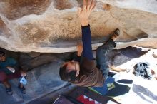 Bouldering in Hueco Tanks on 01/19/2019 with Blue Lizard Climbing and Yoga

Filename: SRM_20190119_1135300.jpg
Aperture: f/5.0
Shutter Speed: 1/250
Body: Canon EOS-1D Mark II
Lens: Canon EF 16-35mm f/2.8 L