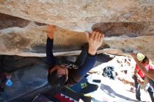Bouldering in Hueco Tanks on 01/19/2019 with Blue Lizard Climbing and Yoga

Filename: SRM_20190119_1135360.jpg
Aperture: f/5.6
Shutter Speed: 1/250
Body: Canon EOS-1D Mark II
Lens: Canon EF 16-35mm f/2.8 L