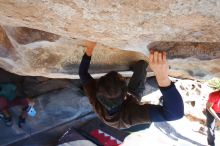 Bouldering in Hueco Tanks on 01/19/2019 with Blue Lizard Climbing and Yoga

Filename: SRM_20190119_1135400.jpg
Aperture: f/5.6
Shutter Speed: 1/250
Body: Canon EOS-1D Mark II
Lens: Canon EF 16-35mm f/2.8 L