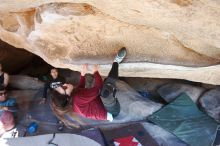 Bouldering in Hueco Tanks on 01/19/2019 with Blue Lizard Climbing and Yoga

Filename: SRM_20190119_1154580.jpg
Aperture: f/4.0
Shutter Speed: 1/320
Body: Canon EOS-1D Mark II
Lens: Canon EF 16-35mm f/2.8 L